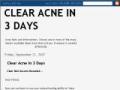 Clear acne in 3 days